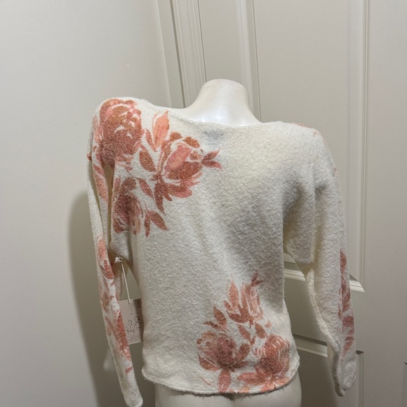 New Joie Women's Cardigan in Cream and Pink Floral - Picture 10 of 11